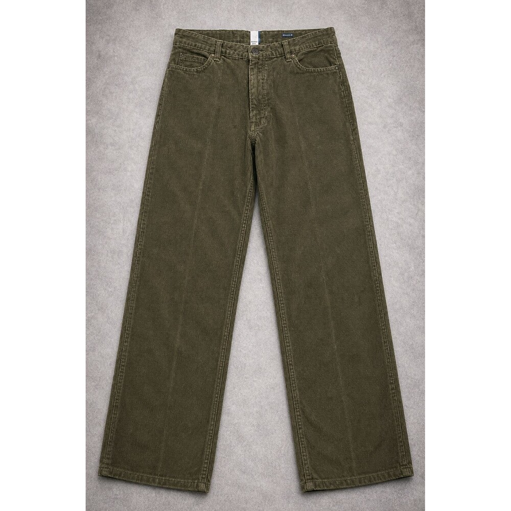 CHAPS CORDUROY PANTS 36X32 OLIVE GREEN STRAIGHT LEG Y2K